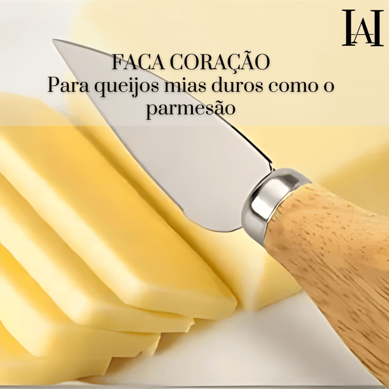 kit de Talheres GOURMET 5 PEÇAS para queijos e frios