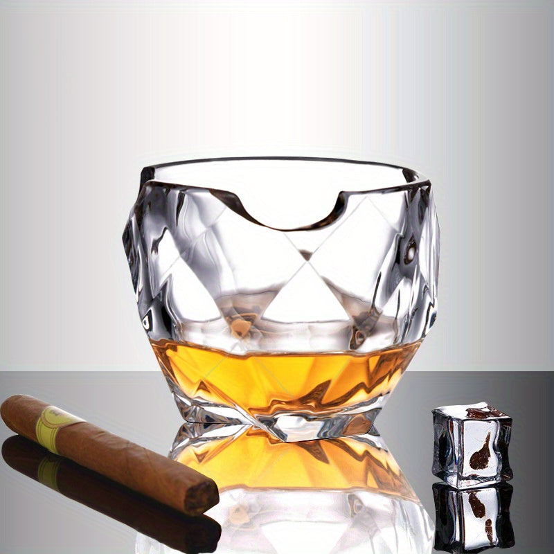 Copo de Whisky de Luxo com Suporte para Charuto