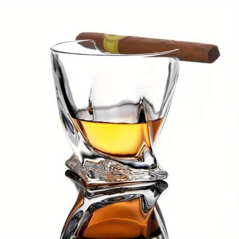 Copo de Whisky de Luxo com Suporte para Charuto