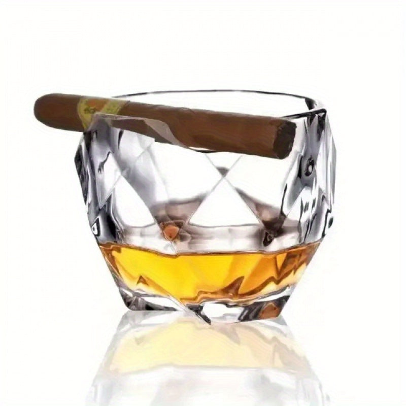 Copo de Whisky de Luxo com Suporte para Charuto