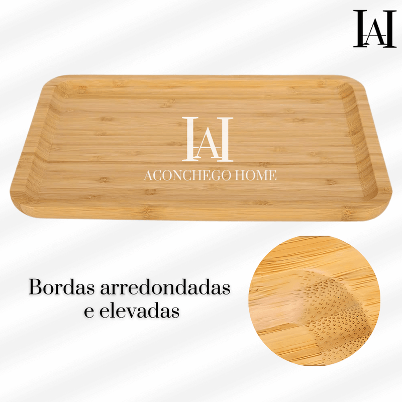 Petisqueira retangular 36 x 24 cm  - Linha BAMBU