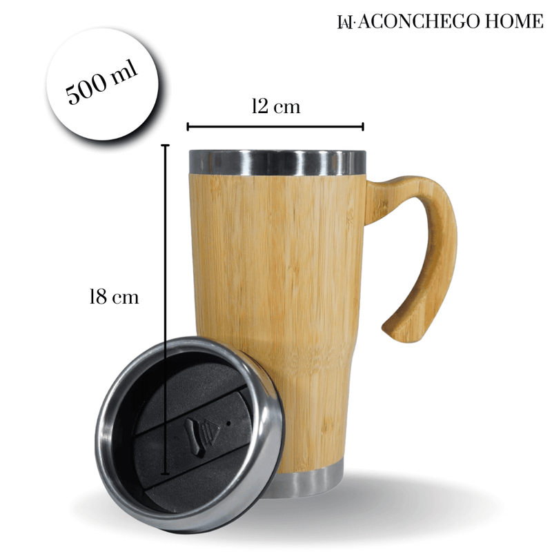 Caneca sustentável 500ML - Linha BAMBU