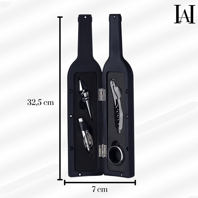 Kit vinho GARRAFA encantada PREMIUM - 4 PEÇAS