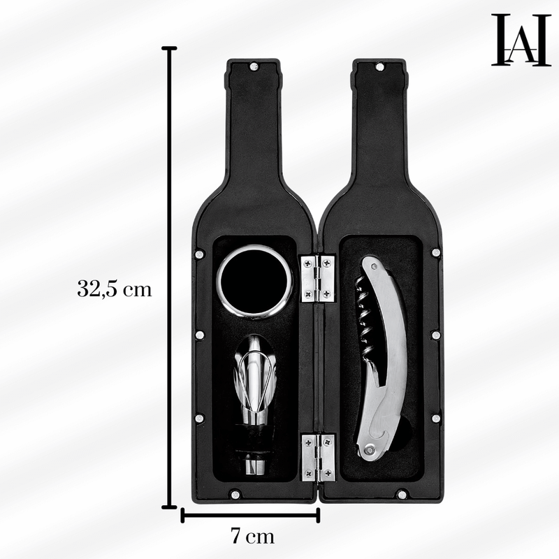 Kit vinho GARRAFA encantada PREMIUM - 3 PEÇAS