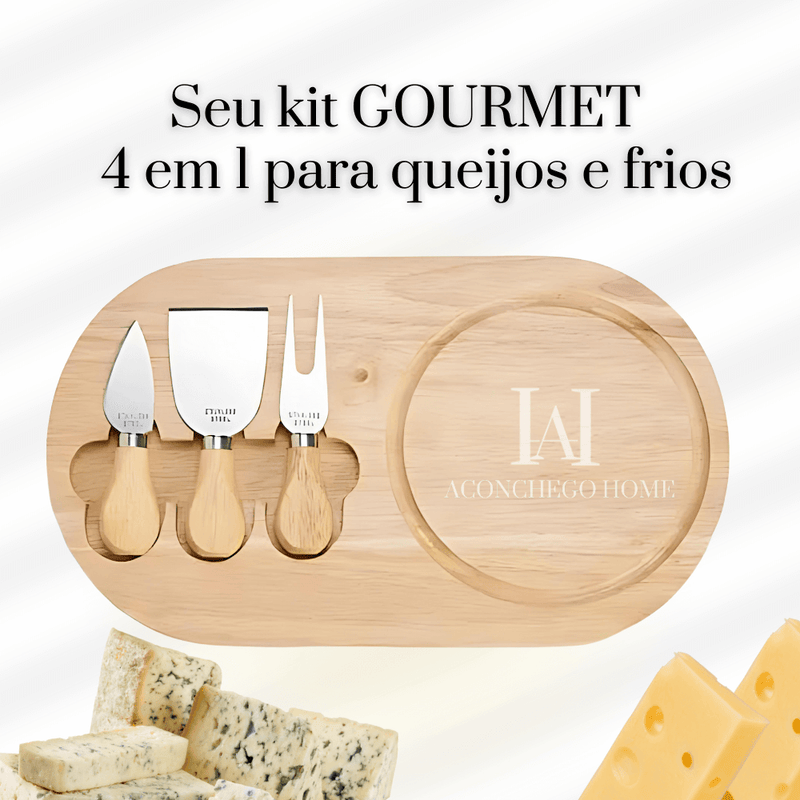 Kit 4 em 1 GOURMET para QUEIJOS e FRIOS