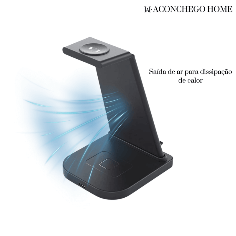 Estação de carregamento por INDUÇÃO 3 em 1