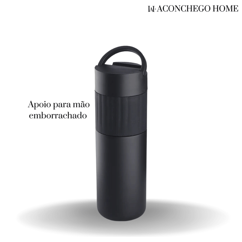 Garrafa TÉRMICA com SUPORTE para celular - 500 ML