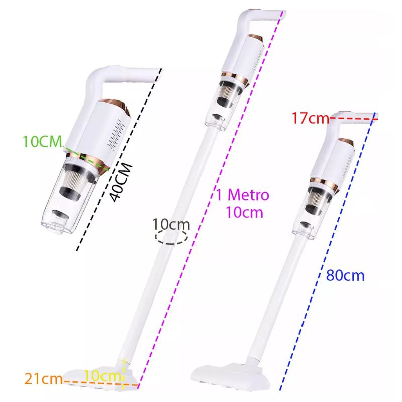 Aspirador De Pó Vertical Multifuncional Sem Fio Portátil 120W