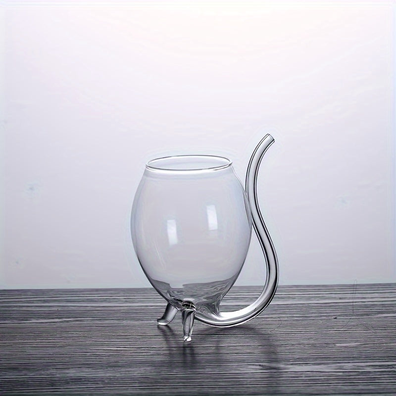 Elegant Glass: Copo com canudo incorporado para drinks